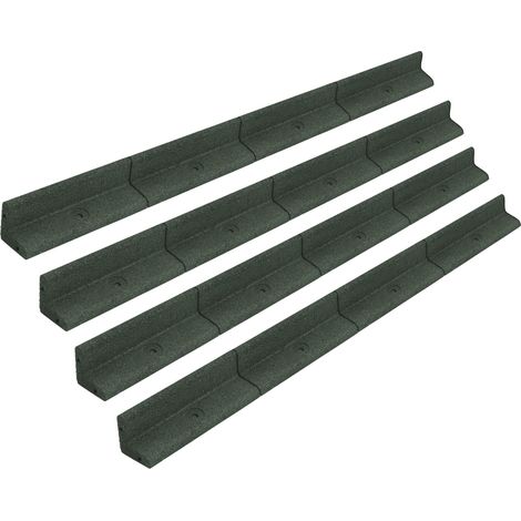 Flexible Rasenkante 4 x 1,2m Gartenbegrenzung Rasen Wege Gummi
