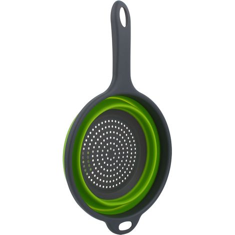 1 Passoire, pliable, silicone, poignée, anneau de suspension, cuisine, fruits, légumes (1/5)