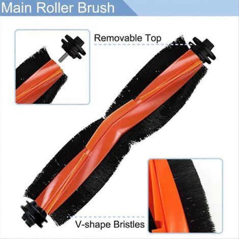 NALOOKAMIC Pour aspirateur robot Xiaomi X20+ : brosse principale, filtre HEPA, lingette de nettoyage, sac à poussière de rechange (1/4)