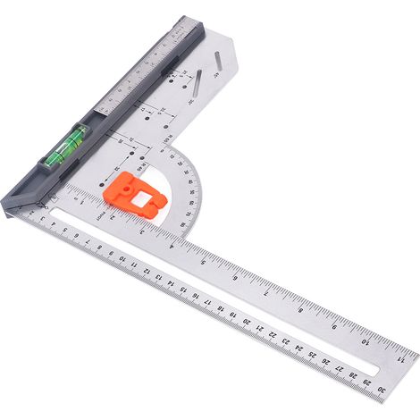 12-Zoll-Winkelmesser aus Kohlenstoffstahl, abnehmbares Multifunktionslineal zum Zeichnen von Kreisen und Linien, präzises Messwerkzeug (1/5)