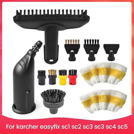 12-teiliges Zubehörset mit Rundbürste, Düse und Ersatzteilen für Kärcher Easyfix SC1, SC2, SC3, SC4 und SC5 Dampfreiniger (1/5)