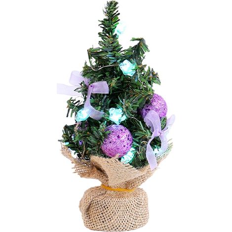 Mini Arbre de Noël de Bureau Décoration Saisonnière Éclairée Petit Sapin De Noël Artificiel Pour Maison Appartement Bureau Chambre Salon Étudiants Universitaires Dortoir Étagère Table (1/5)