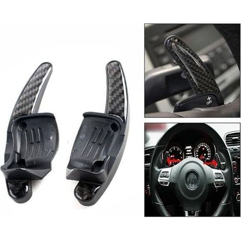 Paddle Shift Extension pour Volkswagen VW Golf 5 6 GTI R32 R Polo,1 paire (Noir)