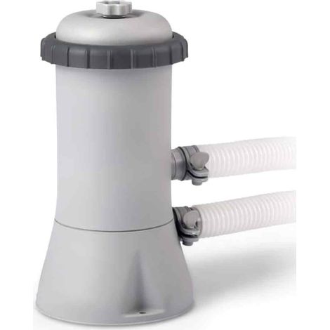 Pompe Filtrante À Cartouche - Système De Filtration 900 L/H - Pour Piscine Petite Et Moyenne Taille - Gris
