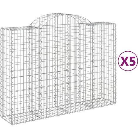 Maison Exclusive - Gabionen mit Hochbogen 5 Stk. 200x50x140/160cm