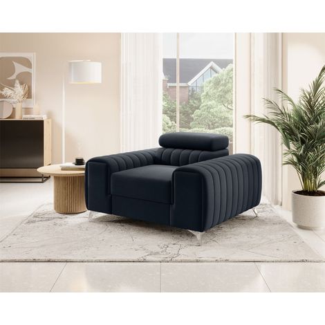 Sessel Designersessel ELENI Stoff Monolith Dunkelblau (1/5)