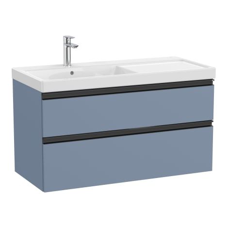 CONJUNTO MUEBLE THE GAP 1000X460 2 CAJONES + LAVABO PLUS IZQUIERDA AZUL MATE