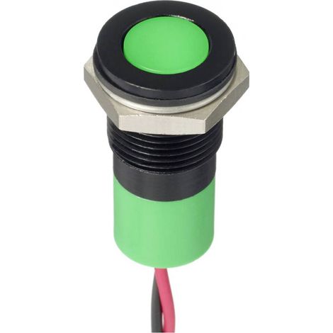 APEM Q14F3CXXG12E Voyant de signalisation LED vert Flush 5 mcd Y111823
