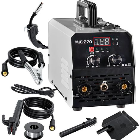 Máquina de soldar, MIG MMA TIG, rango de corriente ajustable, MMA/MIG/TIG - Enchufe europeo (1/2)