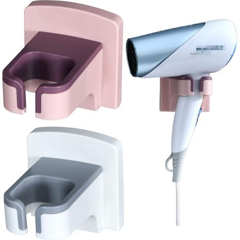 CCYKXA Haartrockner- und Glätteisenhalter, Badezimmerhalterung, Haartrocknerhalter, Toilettenwandhalterung, Haartrocknerhalter, Haartrocknerhalter, keine Notwendigkeit, Löcher zu bohren und Schrauben (1/5)