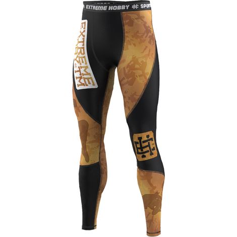 Golden Warrior Sportleggings für Herren, Größe 2XL, schwarz