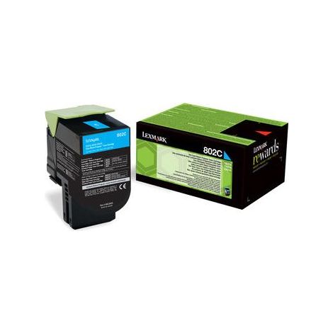 Toner Lexmark 802C Cyan