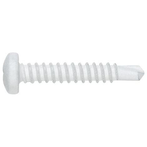 (3,5X16) TORNILLO AUTOTALADRANTE DE CABEZA ALOMADA Y HUELLA PH PINTADO BLANCO. HUELLA PH(100U) - INDEX