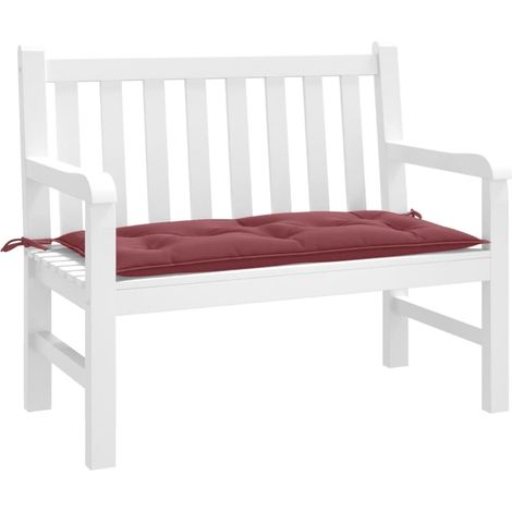 Gartenbank-Auflage Melange Weinrot 100x50x7 cm Stoff
