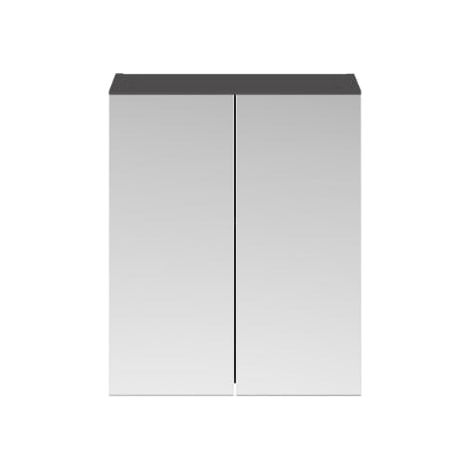 Nuie Athena Mirrored Cabinet (50/50) 600mm Wide - Gloss Grey (1/5)