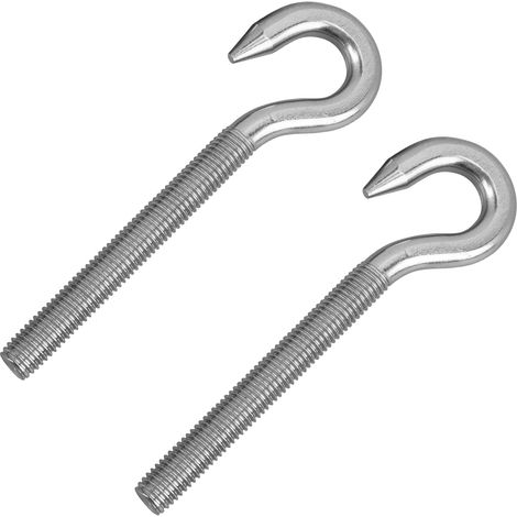 Lot de 2 crochets à vis M12 en acier inoxydable haute dureté résistant à la corrosion, pour porte-tasses (1/5)