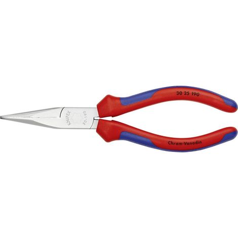 Knipex Pinza a becchi lunghi cromata blu rossa 190 mm