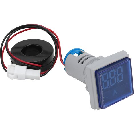 Ampèremètre numérique à signal carré, voyant lumineux, 220 V CA, AD16-22FSA, bleu (1/5)