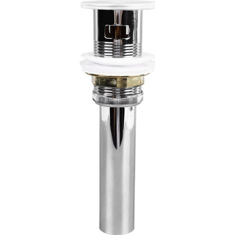 Drain d'évier Pop-Up avec bouchon de trop-plein, en acier inoxydable, Drainage rapide, pièces chromées polies pour salle de bains (1/5)