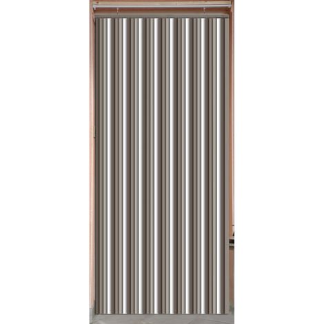 Madeinnature – Rideau de porte en lanières PVC 90 cm x 220 cm – Installation facile avec crochets – Plusieurs coloris disponibles – Protection contre les insectes