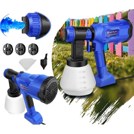 Pulverizador de pintura, capacidad de 1000 ml, 4 boquillas, azul (1/2)