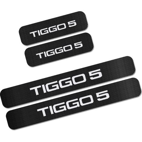 (TIGGO 5) 4 autocollants de seuil de porte pour CHERY TIGGO 2 3 4 5 5X 6 7 8 PRO OMODA,protection anti-rayures en fibre de carbone Accessoires (1/3)