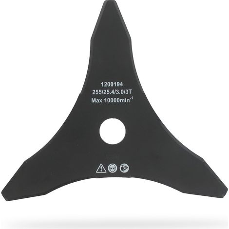 Lame 3 Dents Adaptable Pour Débroussailleuse Coupe De 255 mm, Alésage 25,4 mm (1/5)