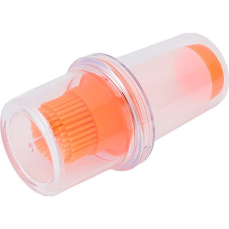 Bouteille distributeur d'huile 60ml en silicone alimentaire, pinceau applicateur pour cuisson, distribution uniforme, résistant à la chaleur, couleur orange (1/5)