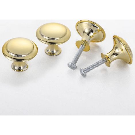 20 pomos para muebles, tiradores para muebles, pomos para armarios, tiradores para puertas, dorados (1/5)