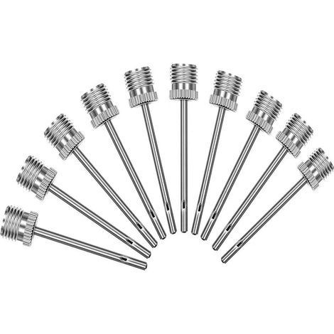 10pcs Aiguille Gonflable de Boule d'acier Inoxydable pour Sauter Le Football, Le Basket-Ball, Le Football, Le Volley-Ball, Le Netball, Le Handball et d'autres. (1/5)