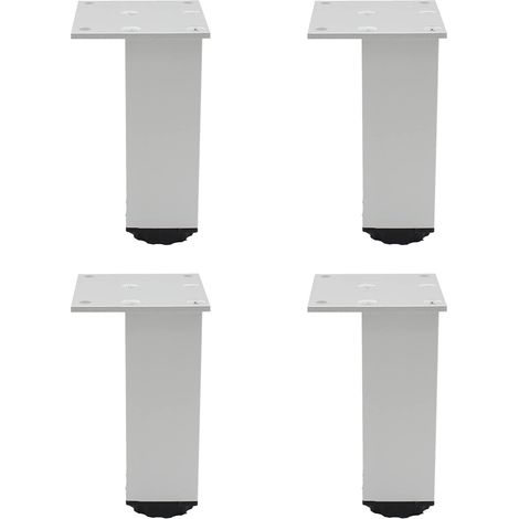 Confezione da 4 gambe regolabili per mobili, piedini di supporto in lega di alluminio argentata da 120 mm, gambe di ricambio resistenti per divano letto, scrivania, porta TV, divano, tavolino, credenz (1/5)