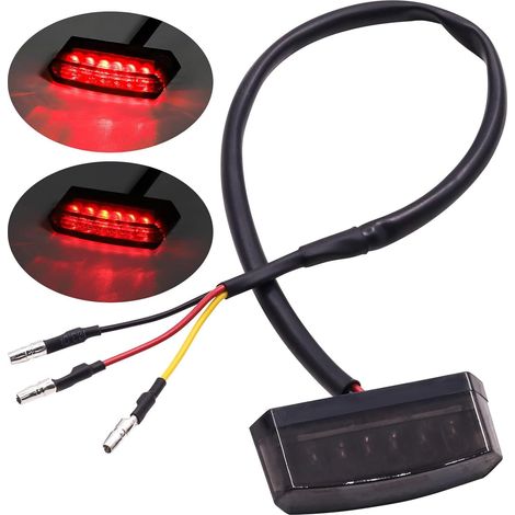Motorcycle Rear Light Mini Led Motorbike Brake Light 12V Universal Running Brake Stop Tail Light for Motorbike Dirt Bike Scooter ATV