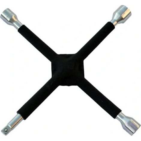Llave cruzada reforzada 17/19/21/23, marca Silver, modelo profesional, ideal para trabajos mecánicos, alta durabilidad y rendimiento en reparaciones automotrices.