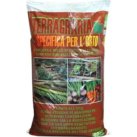 terriccio biologico per orto "terragraria" 50 litri