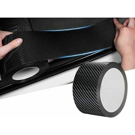 Autocollant de protection de seuil de porte de voiture, en fibre de carbone 5d (fibre de carbone noire, 5 cm X 10 m)-Fei Yu (1/5)
