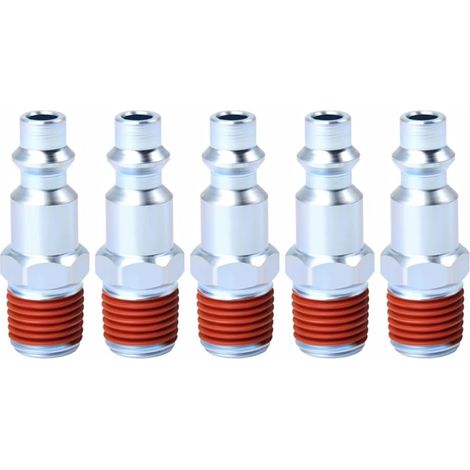 Pack of 5 male NPT air hose fittings 6.35 mm (1/5)