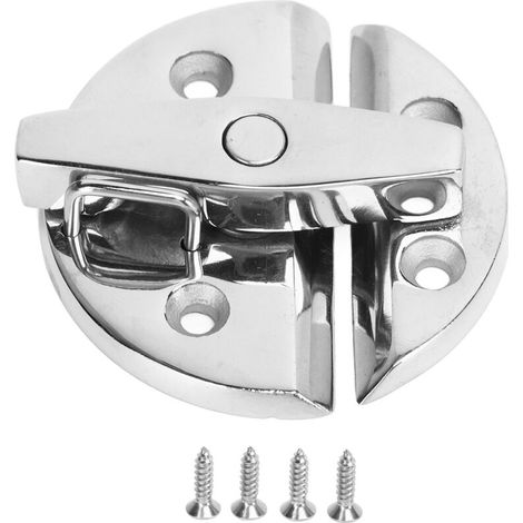 Loquet à Bouton Tournant Rond pour Bateau, Loquet à Bouton Tournant Rond, Finition Miroir, Loquet à Torsion pour Bateau en Acier Inoxydable de qualité Marine. (1/5)