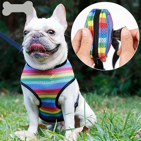 Laisse de voyage pour chien et chat en corde respirante avec sangle de poitrine - M (1/4)