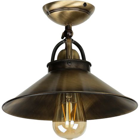 Deckenlampe Bronziert Echt-Messing Handarbeit