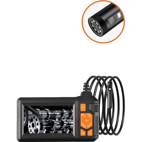 Endoscopio portatile, immagini HD, design impermeabile, doppia lente da 4,3 pollici, 8 mm, 5 m (1/2)