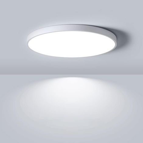 Panneau LED Encastrable 23cm Blanc Jour 5000K, 1800 Lumens, 18W, Spot Plat Moderne Rond, Équivalent 180W, Plafonnier Blanc pour Cuisine, Chambre et Plus. (1/5)