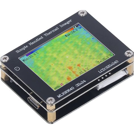 Caméra thermique infrarouge portable avec écran 2 pouces, plage -40°C à 300°C, outil multifonction de mesure de température, détecteur de chaleur pour diagnostic électrique et bâtiment. (1/5)