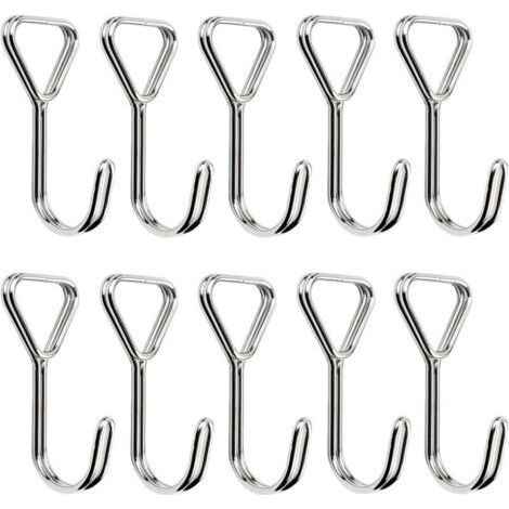 ALLIANDIS10 Pcs Crochets en Spirale, Tendeur Crochets Acier Inoxydable, Sandow Elastique Crochets, Tendeurs Elastique Crochets, pour Tentes, Vélos, Fixation De Bagages, Crochets De Fixation (1/5)