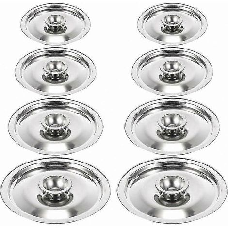Ensemble de 8 couvercles en acier inoxydable pour pots à épices (argenté) (1/5)
