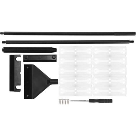 Raclette à Algues pour Aquarium en Alliage d'Aluminium - Nettoyeur de Vitres avec Perche Détachable 65cm et 10 Lames
