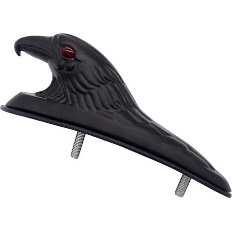 Garde-boue avant aluminium décoré tête d'aigle métallique, disponible en noir or argent pour deux-roues (1/5)