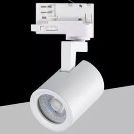 TrAdE Shop Traesio - Faretto Lampada Portafaretto Per Binario Trifase Direzionabile Attacco Gu10 Ip20 Tr8801 - Bianco (1/4)