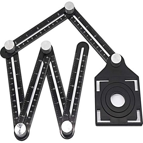 Mehrwinkel-Messlineal, multifunktionales poröses Lineal-Winkelmesser-Werkzeug