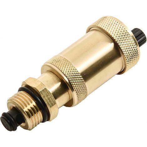 Soupape de purge automatique à débit rapide pour systèmes de chauffage, purgeur d'air en laiton avec vanne d'arrêt, tailles DN10 (3/8 pouce) et DN15 (1/2 pouce) (1/5)