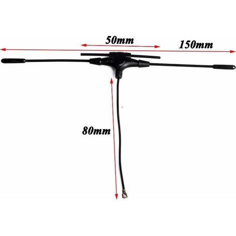 Antenne réceptrice bi-bande ELRS 915 MHz/2,4 GHz de type T pour drones FPV avec interface de protocole IPEX1 (1/4)
